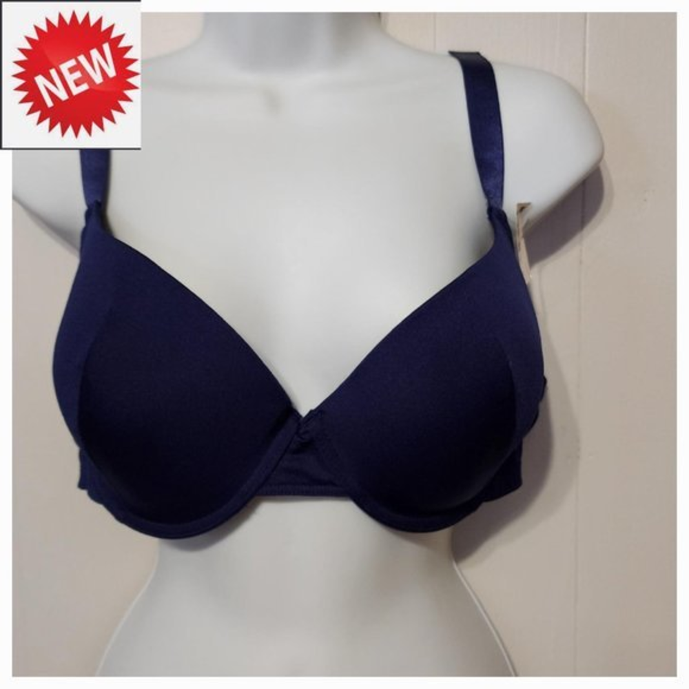 NWT 40D Bra Padded Navy Underwire - Picture 1 of 5
